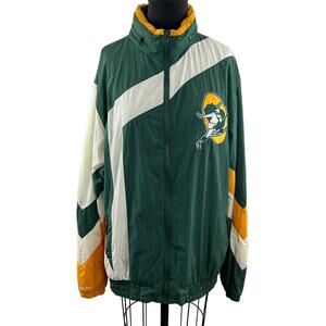 Mitchell & Ness Throwbacks NFL Green Bay PACKERS Full Zip Windbreaker Hood XL